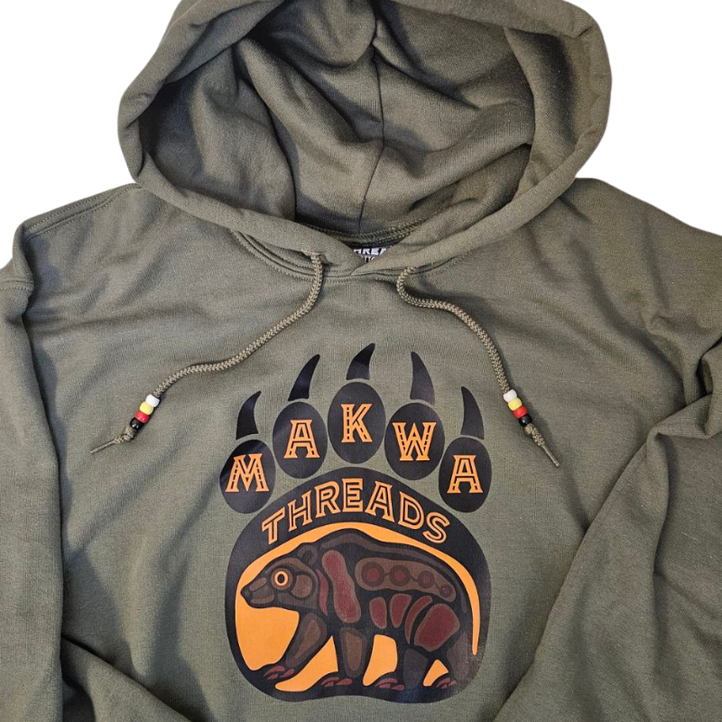 Army Green Makwa Threads Hoodie